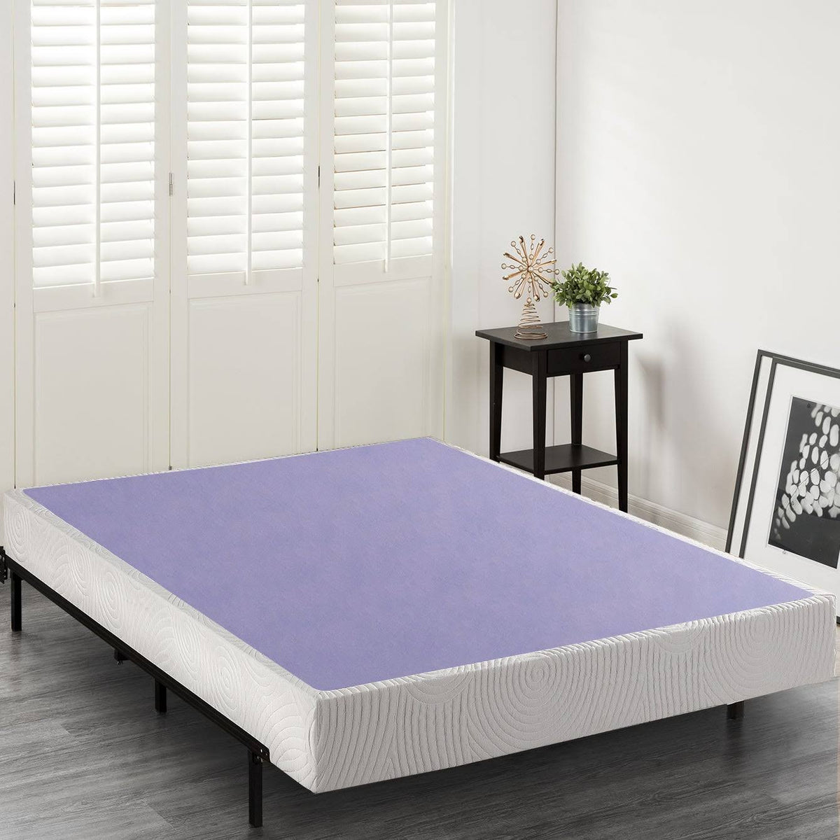 8-Inch Wood and Steel Box Spring Mattress Foundation Queen I482