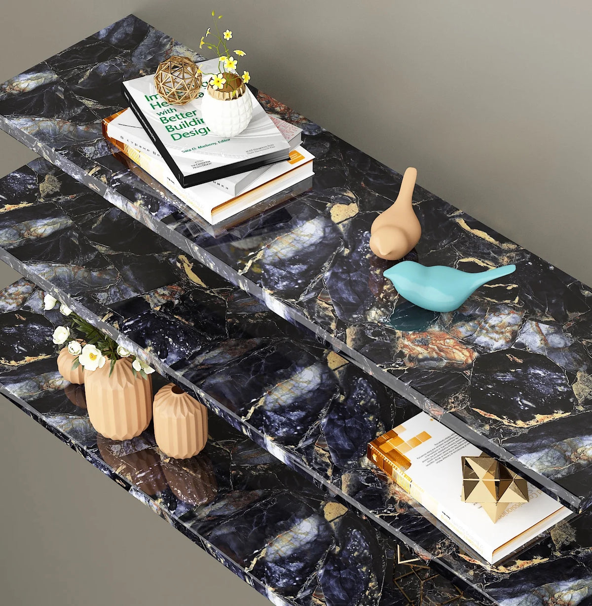 Blue Marble Contact Paper for Walls Kitchen Cover Table Vinyl Waterproof T317701