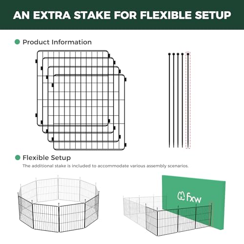 Expandable 24-inch 8 Panels Dog Playpen A675166