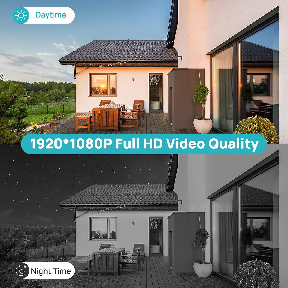 Solar Battery Powered 1080P PTZ Security Camera with 4X Digital Zoom D5130