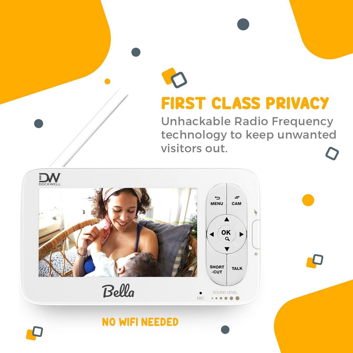 Video Baby Monitor 5 LCD Camera 2 Way Audio Night Vision V69483