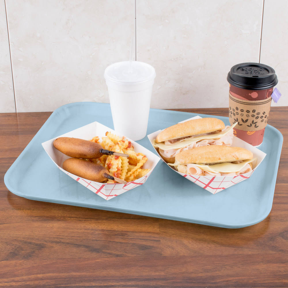 Ice Blue Fiberglass Cafeteria Tray V5384