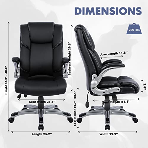 Executive Ergonomic Chair with Bonded Leather, High Back Adjustable Height A990790