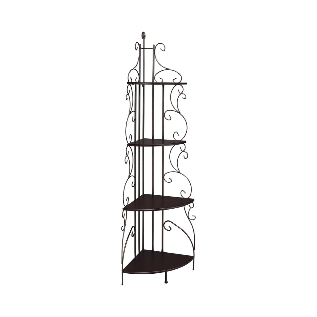 4-Shelf Corner Bookcase M8191