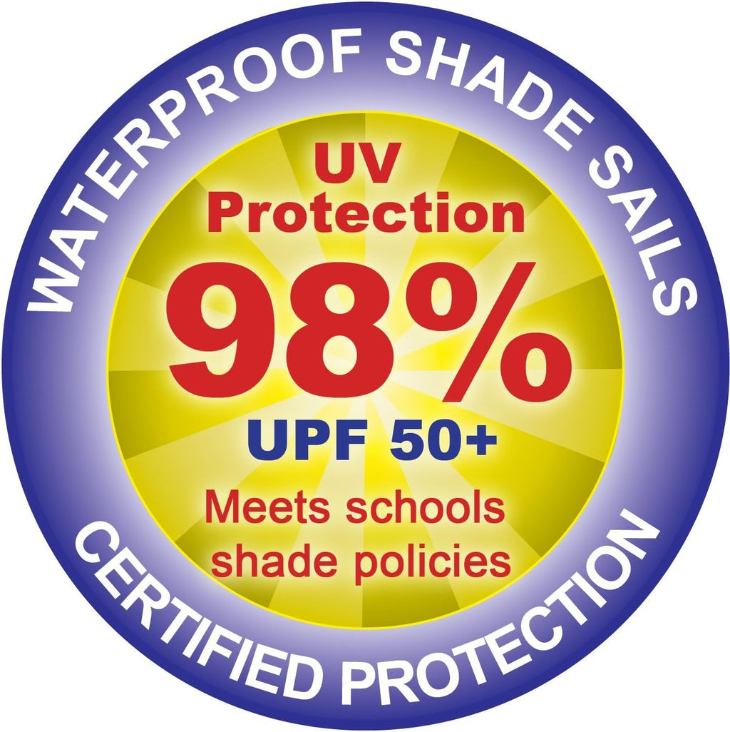 Waterproof Red Sun Shade Sail Canopy 9ft 10 x 6ft 7 Rectangle X5907