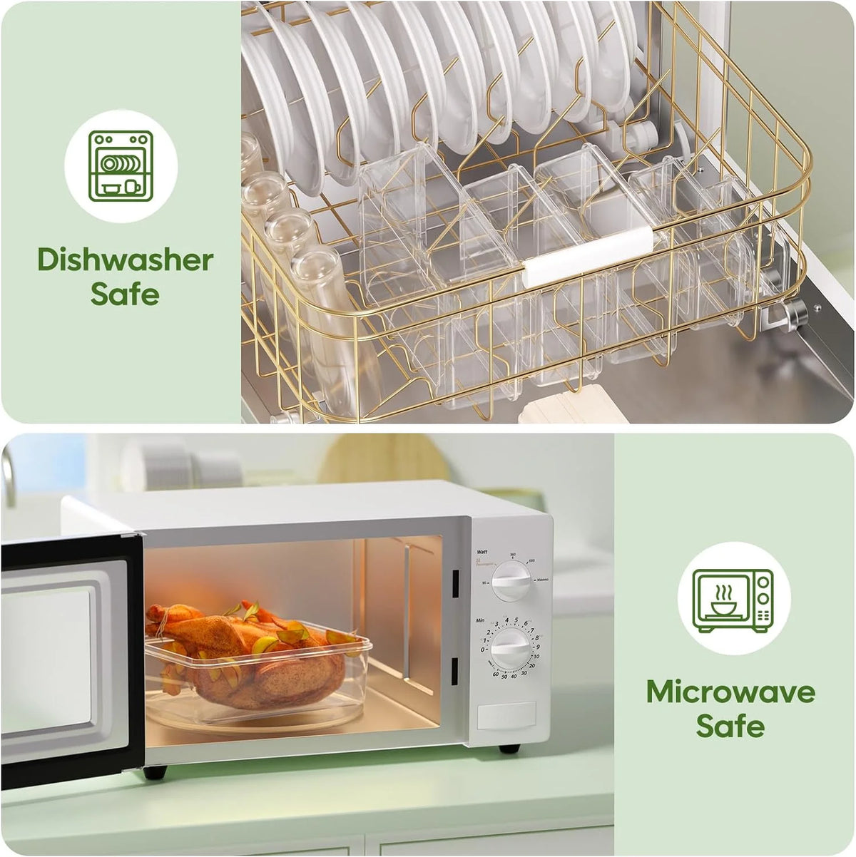 52 Piece Leak Proof Clear Plastic Food Storage Container Set R58295