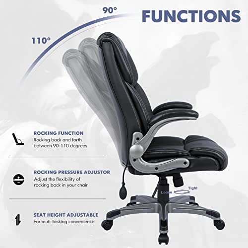 Executive Ergonomic Chair with Bonded Leather, High Back Adjustable Height A990790