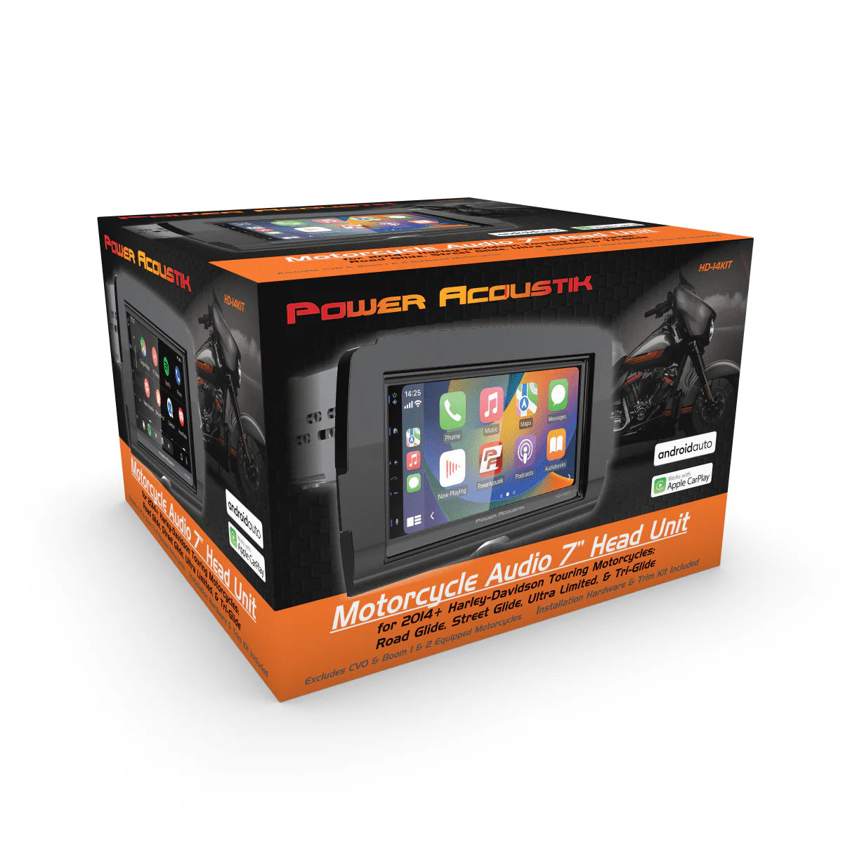 7 CarPlay Android Auto Head Unit for Harley-Davidson 2014+ Touring Motorcycle W6114