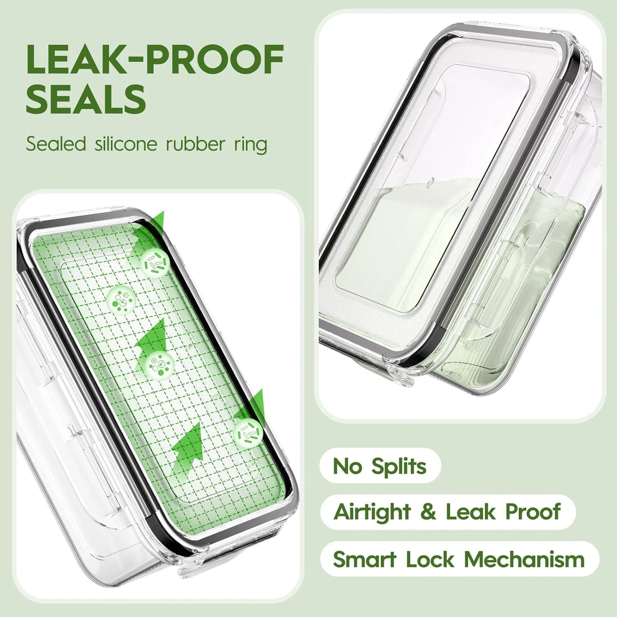52 Piece Leak Proof Clear Plastic Food Storage Container Set R58295