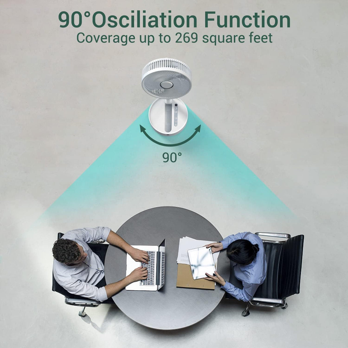 Foldable Standing Fan 5-Speed with Remote Control I909