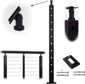 Stainless Steel Black Cable Railing Post S559