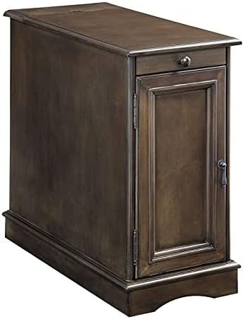 Gray Wood Storage End Table C66678