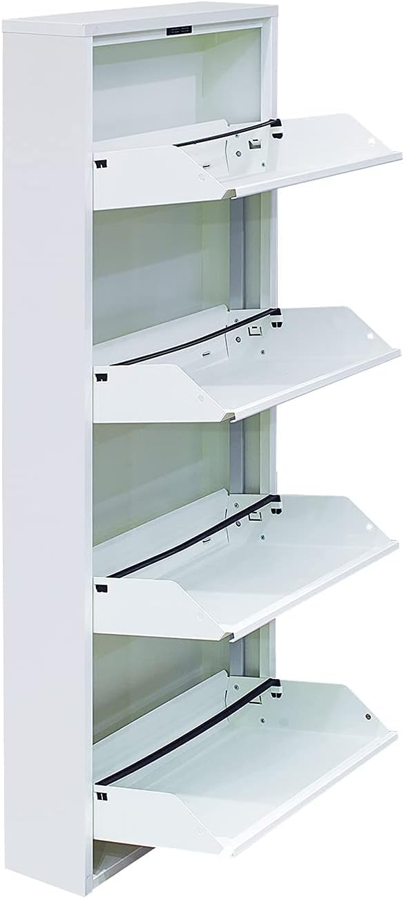 White 3 Tier Shoe Cabinet F709932