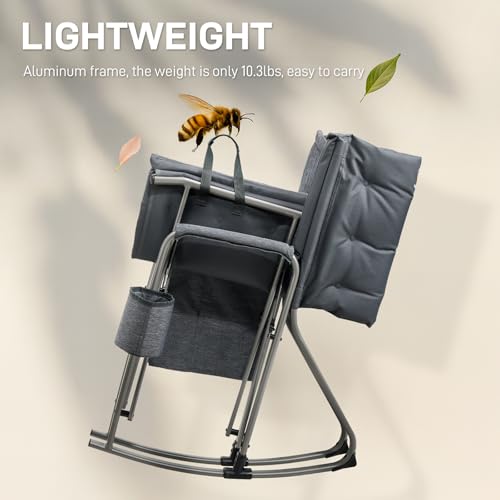 Lightweight Padded Rocking Camping Chair Q497072