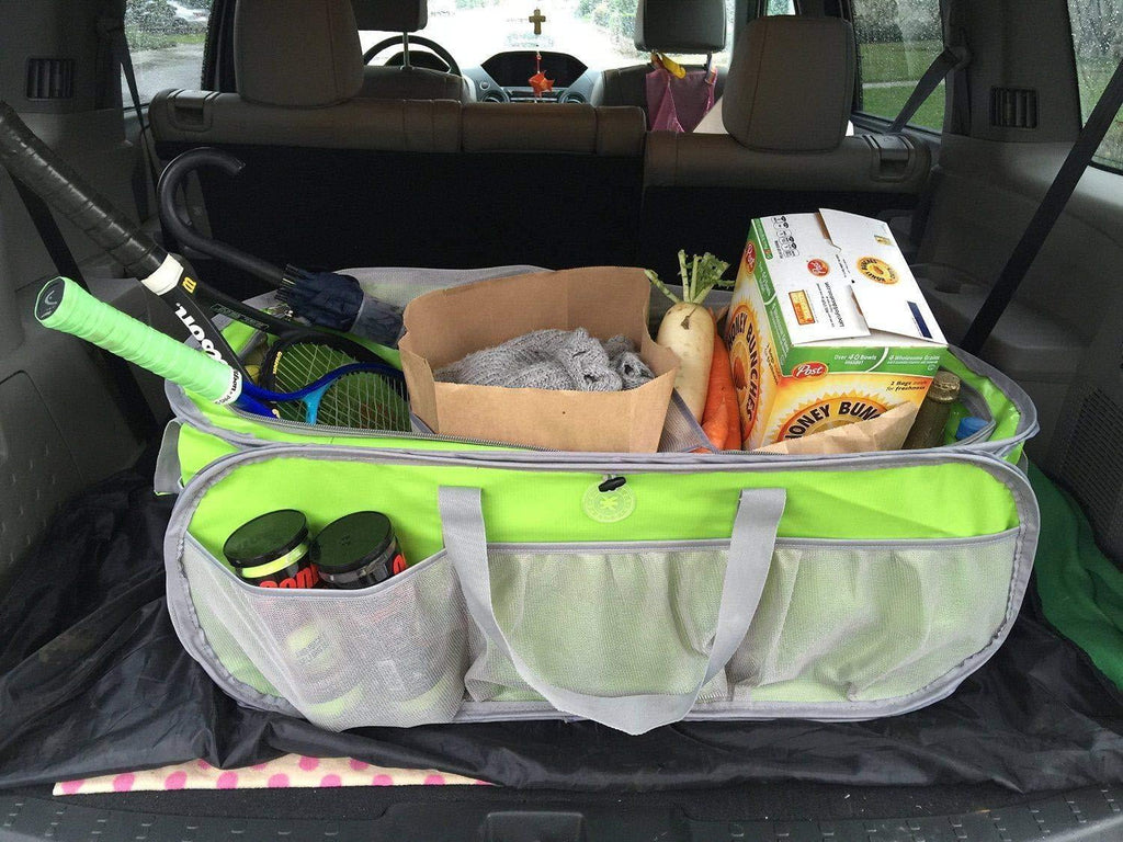 Heavy Duty Trunk Organizer Cargo Bag with Lime Green / Silver B24395