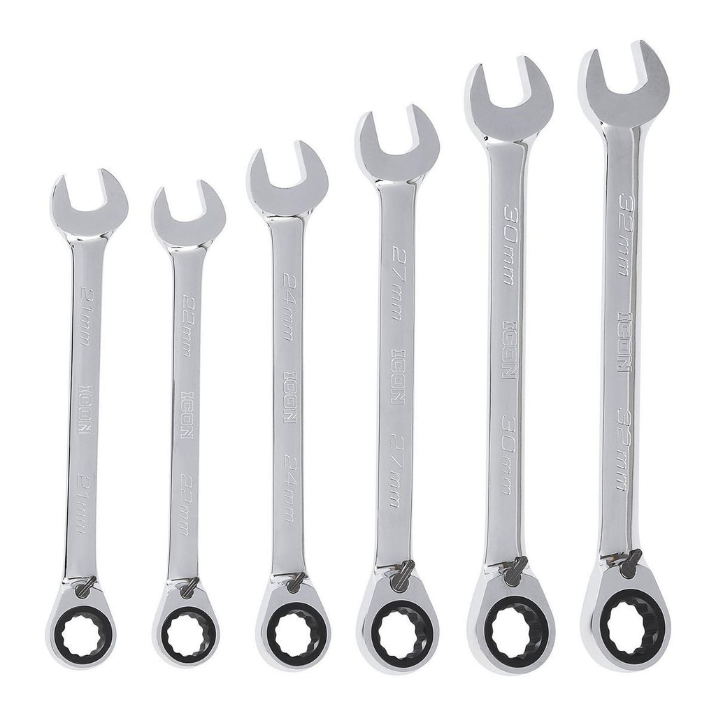 6-Piece Reversible Metric Ratcheting Combination Wrench Set Z859095