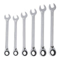 6-Piece Reversible Metric Ratcheting Combination Wrench Set Z859095
