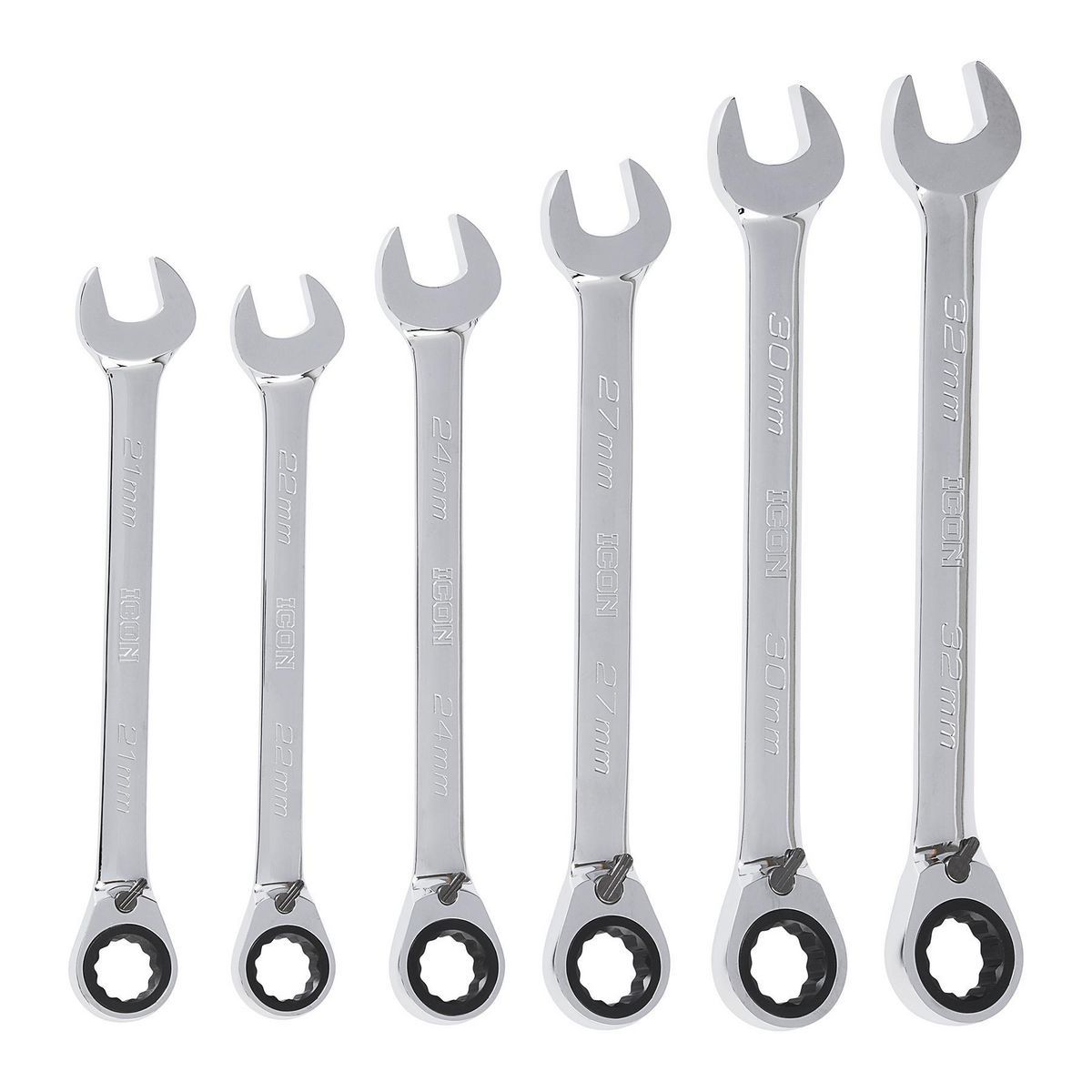 6-Piece Reversible Metric Ratcheting Combination Wrench Set Z859095