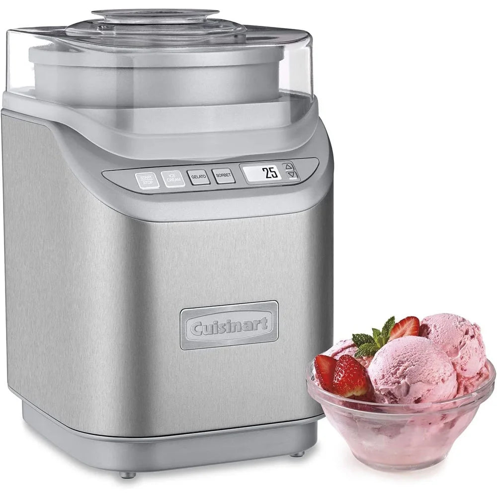 2QT Ice Cream Maker with LCD Screen Stainless Steel G735