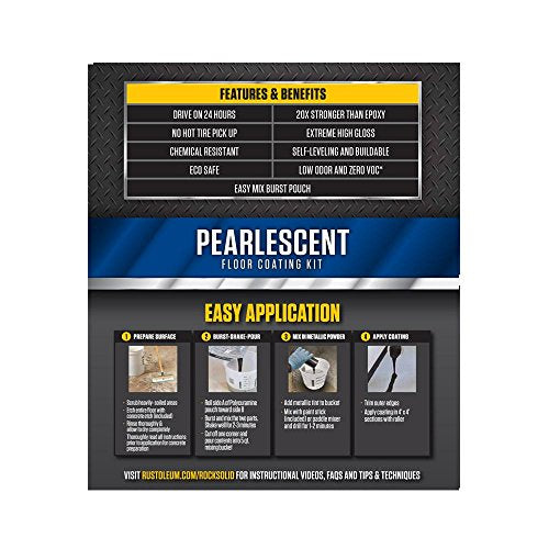 1 Car Garage Floor Coating Kit Pearl Black E5567