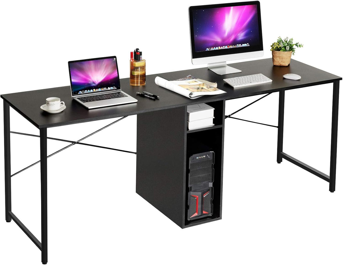 2-Person Desk with Storage & Cabinet G512