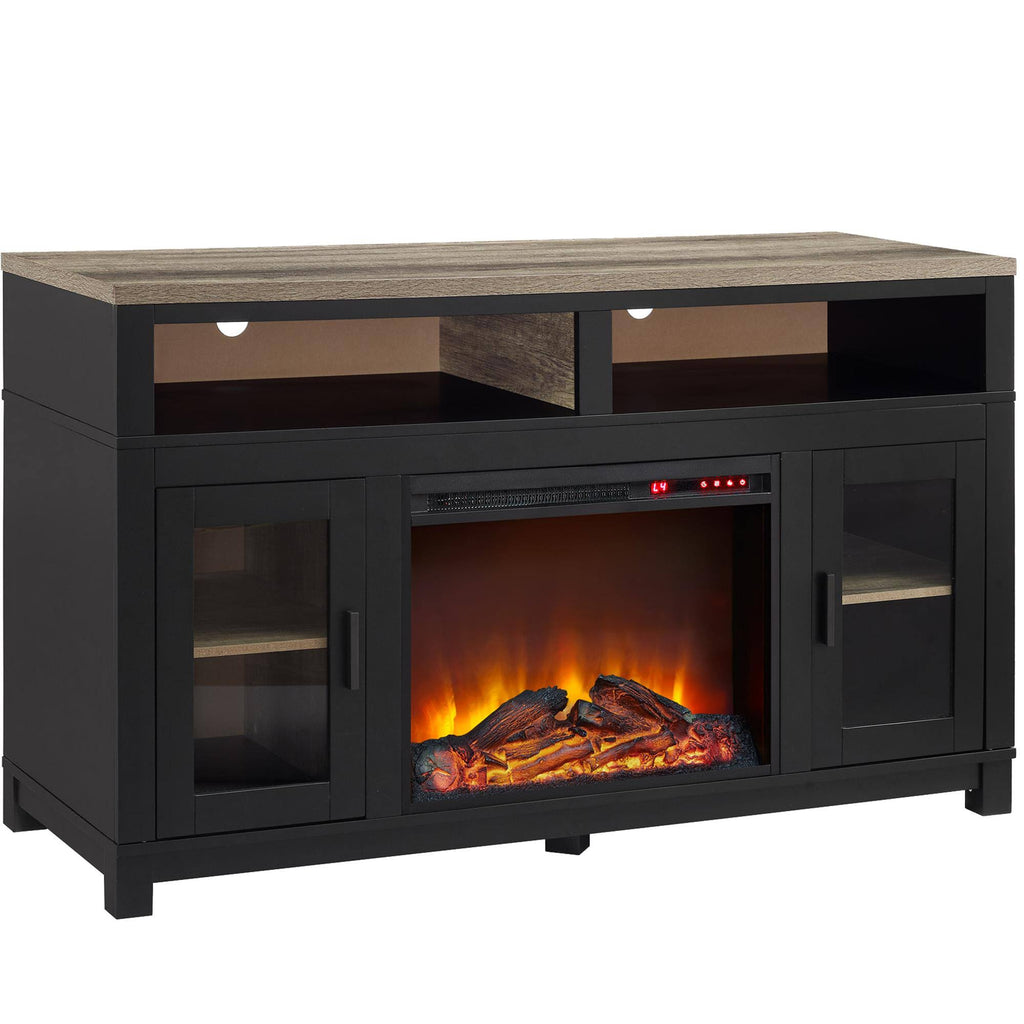 Black Electric Fireplace TV Stand F589