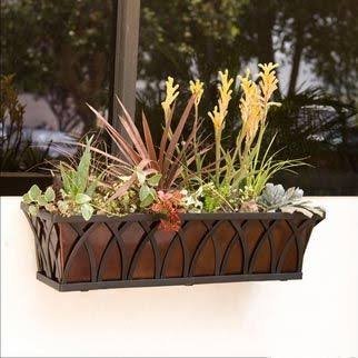 24x22 Arch Window Box with Oil-Rubbed Bronze Galvanized Liner Q6683