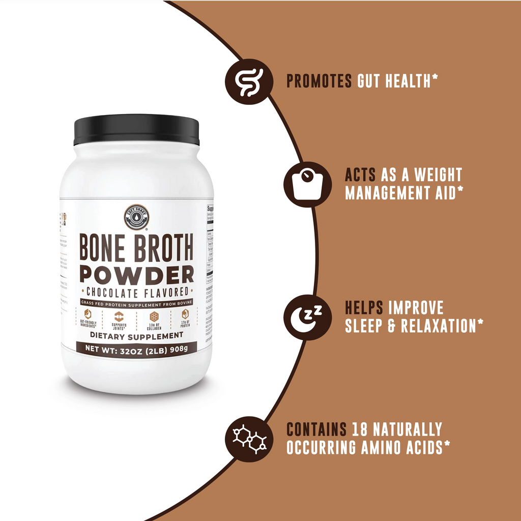 Organic Bone Broth Protein Powder, Chocolate, 2 Lb R972372