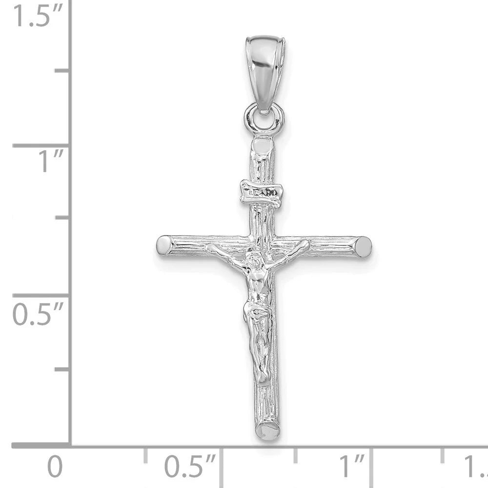 14k White Gold Crucifix Pendant Q12352