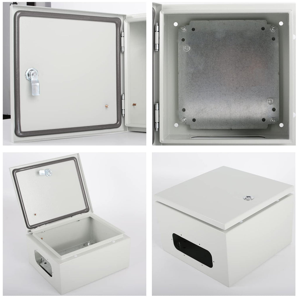 16 x 16 x 6'' NEMA 4X Steel Electrical Box with Mounting Plate Z672