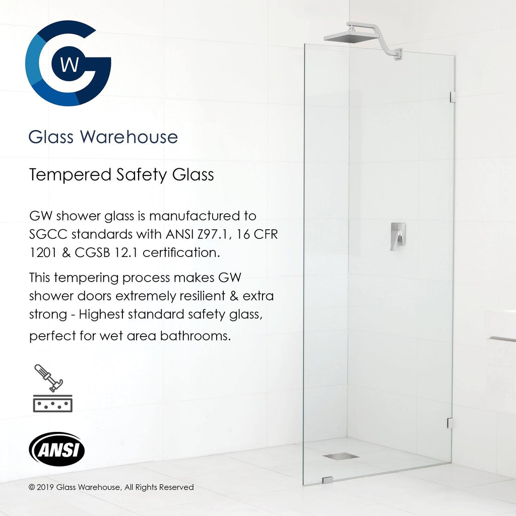 52.25x22 W x 78x22 H Hinged Frameless Shower Door Bronze I830169