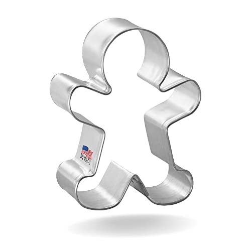 12 Pack Gingerbread Man Cookie Cutter Tin-Plated Steel Y674362