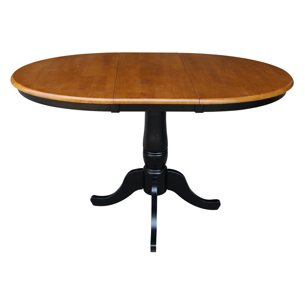 36" Round Top Pedestal Table with 12" Leaf K743