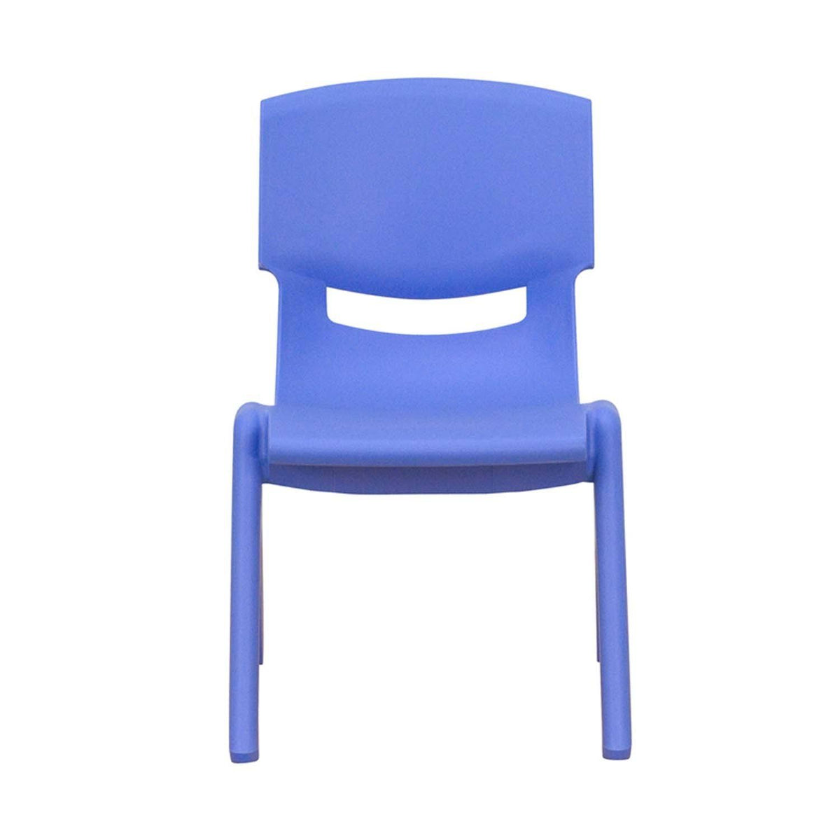Adjustable Rectangular Blue Plastic Activity Table Set with 4 School Stack Chairs N26228