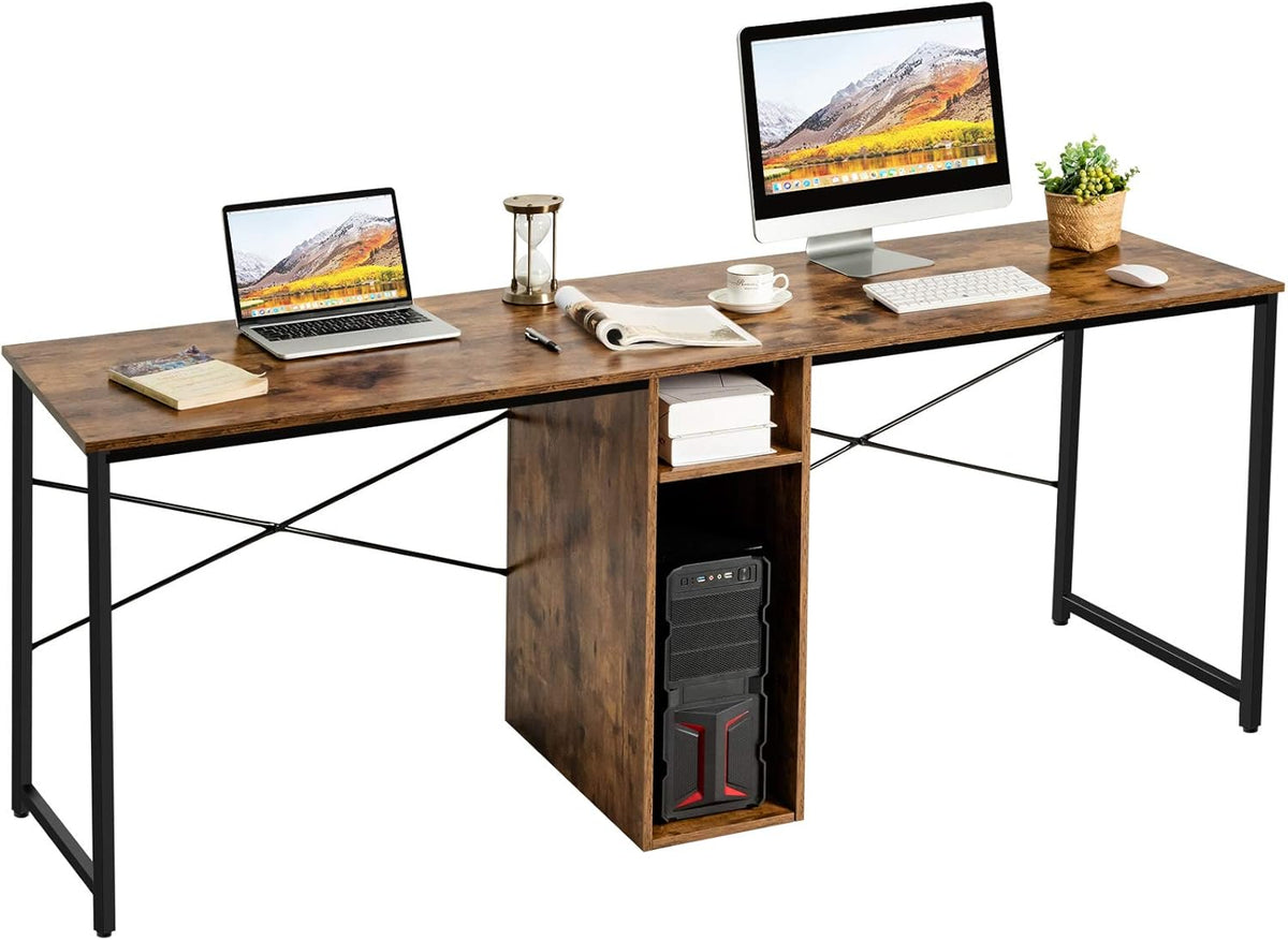2-Person Desk with Storage & Cabinet G512
