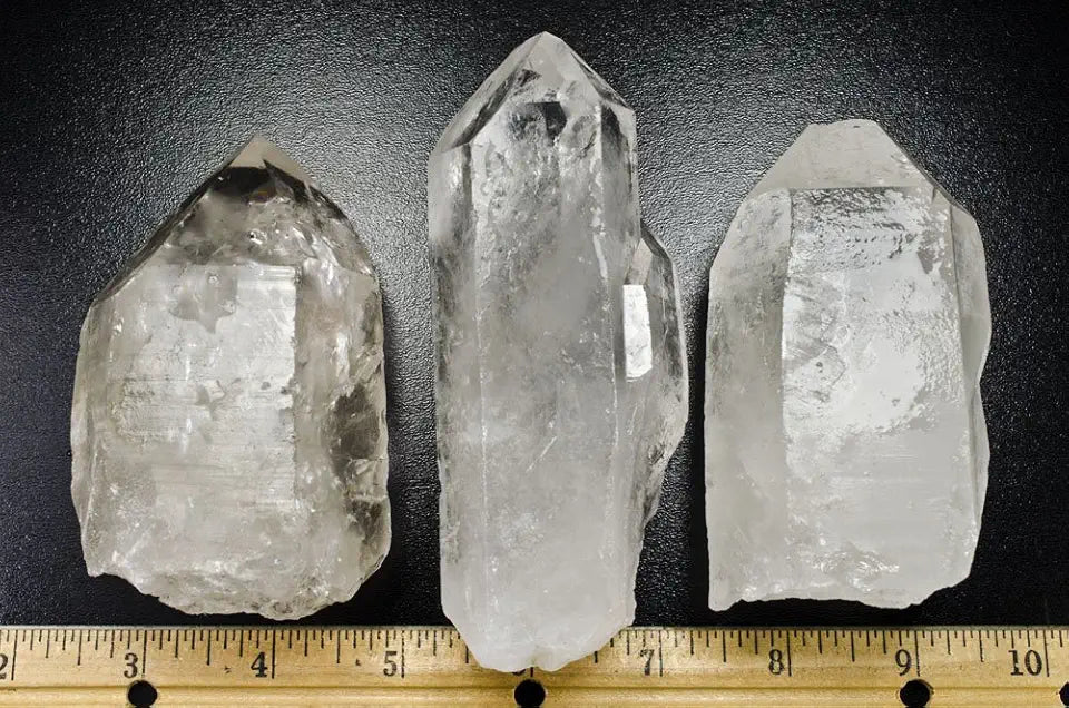 3 pcs Huge Clear Crystal Quartz Points Q5207