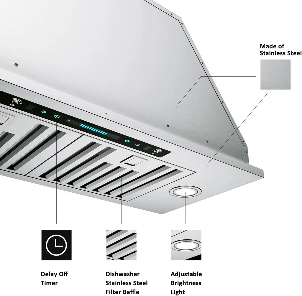 36 inch 900 CFM Stainless Steel Insert Range Hood N94657