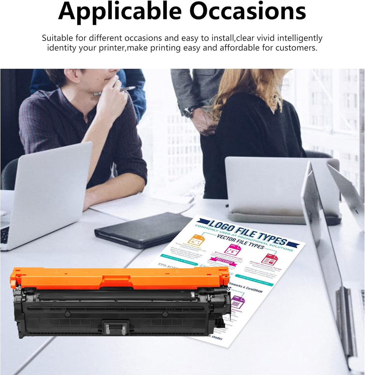 4-Pack Remanufactured Toner Cartridge for HP Printer O38885