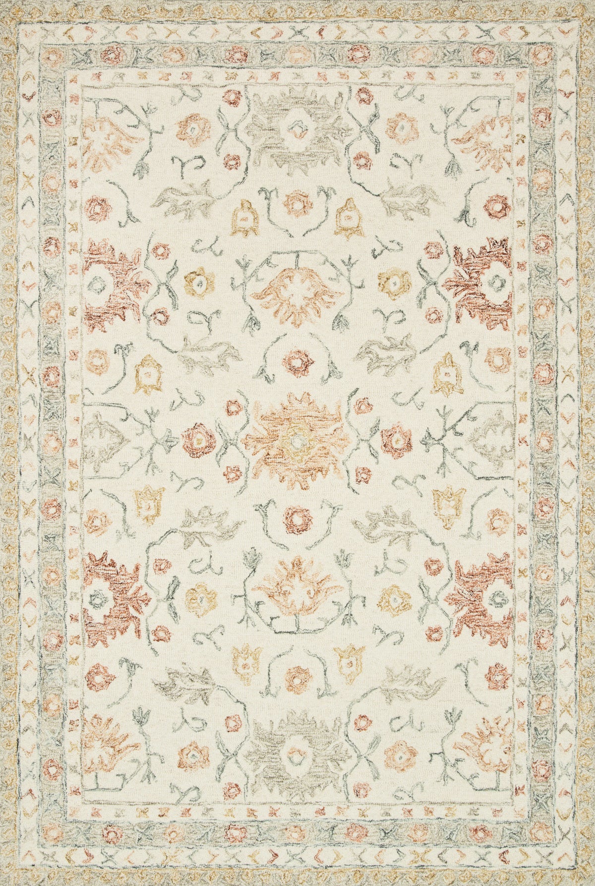 Ivory Rust Rug 9'3 x 13' R472
