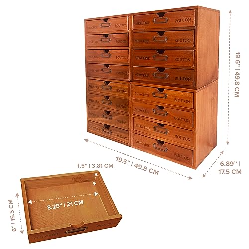 16 Drawer Wooden Storage Box R55291