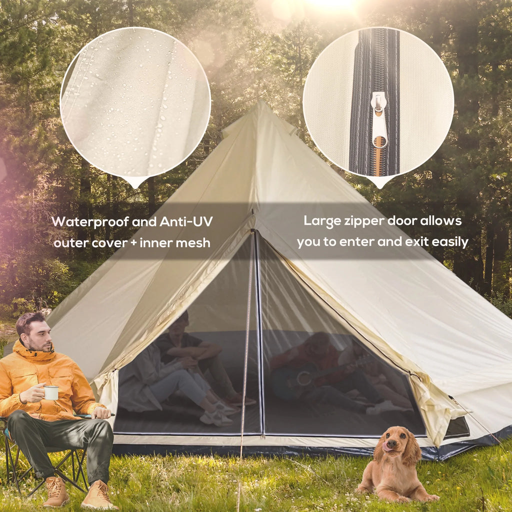 10-Person Yurt Tent Glamping Bell Tent A57055