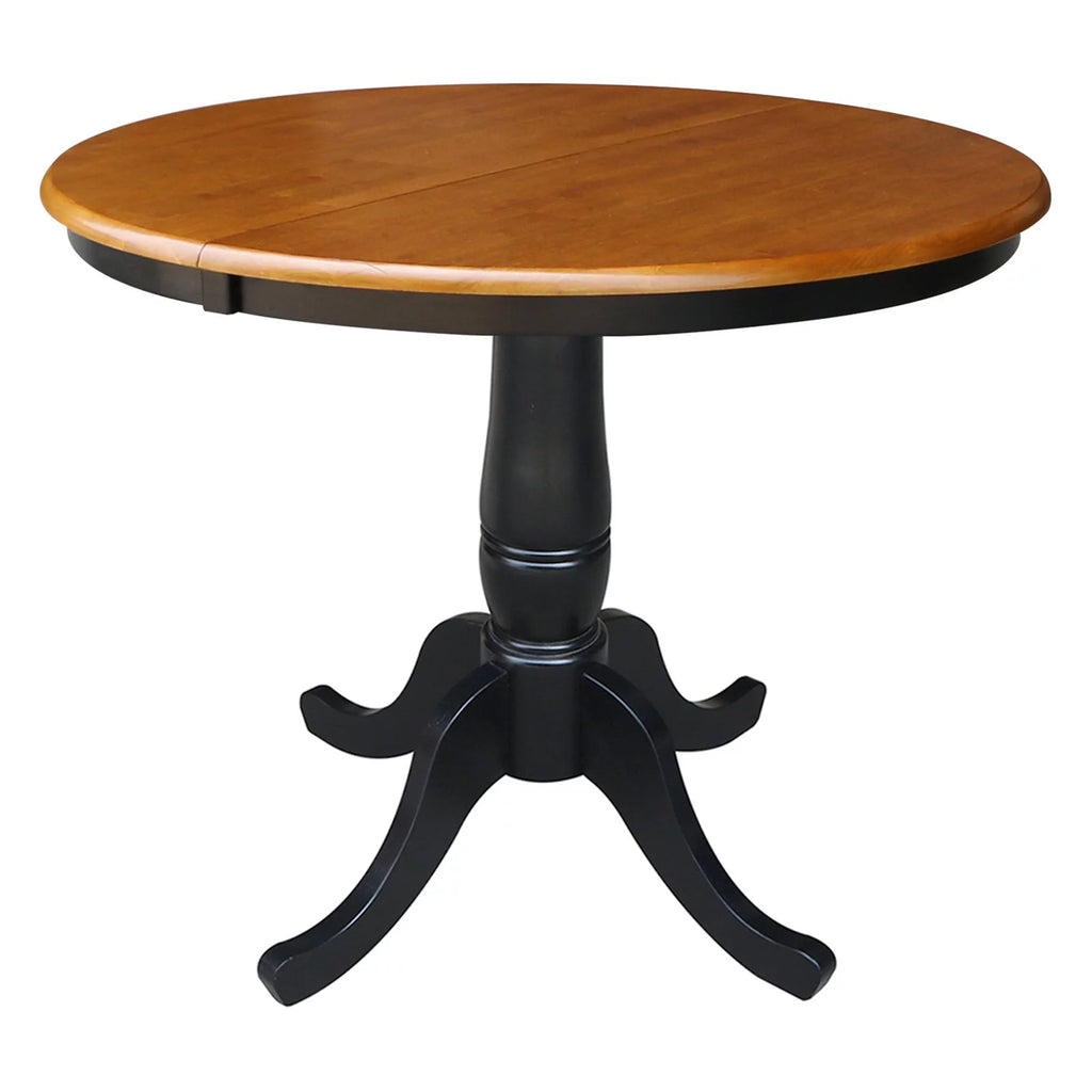36" Round Top Pedestal Table with 12" Leaf K743