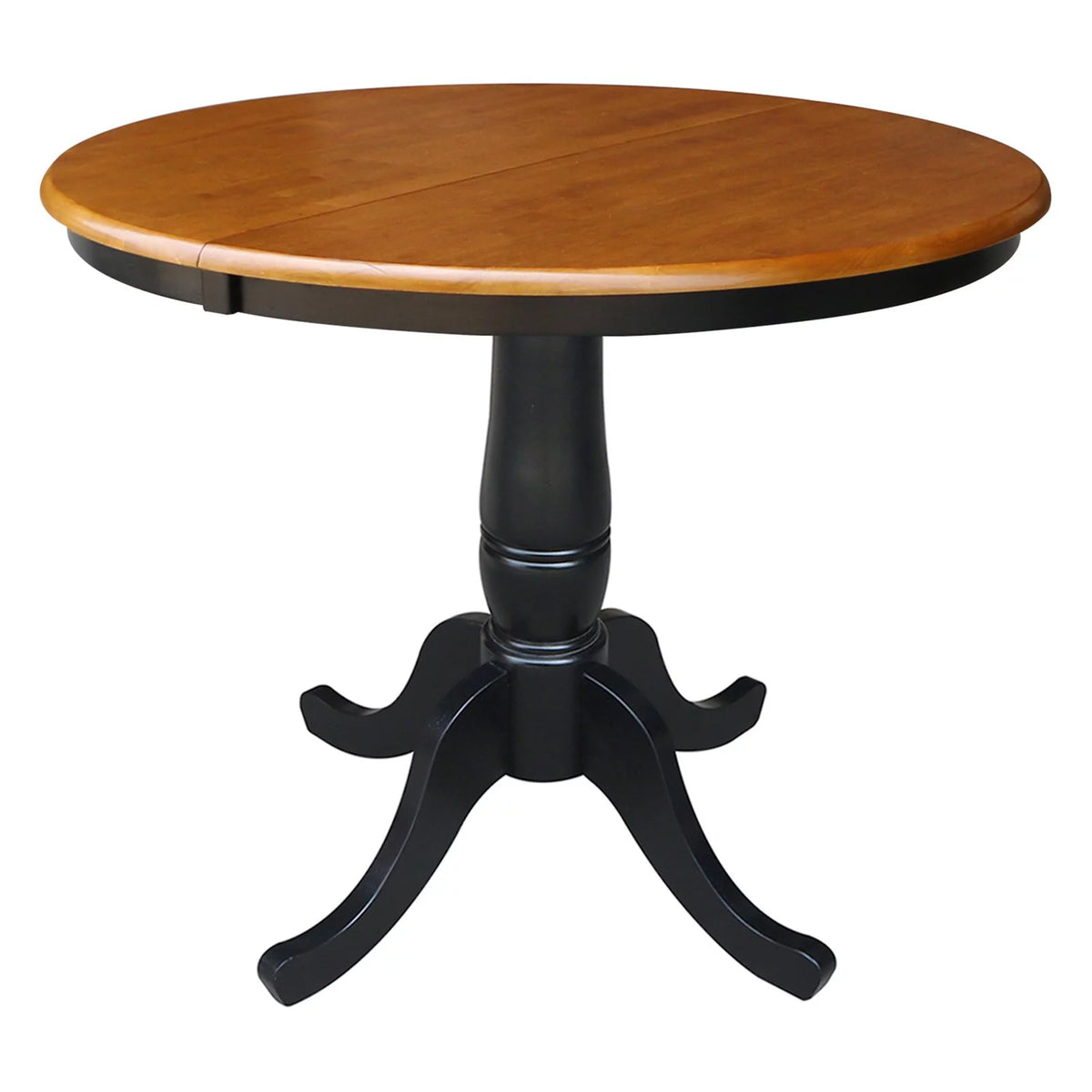 36" Round Top Pedestal Table with 12" Leaf K743
