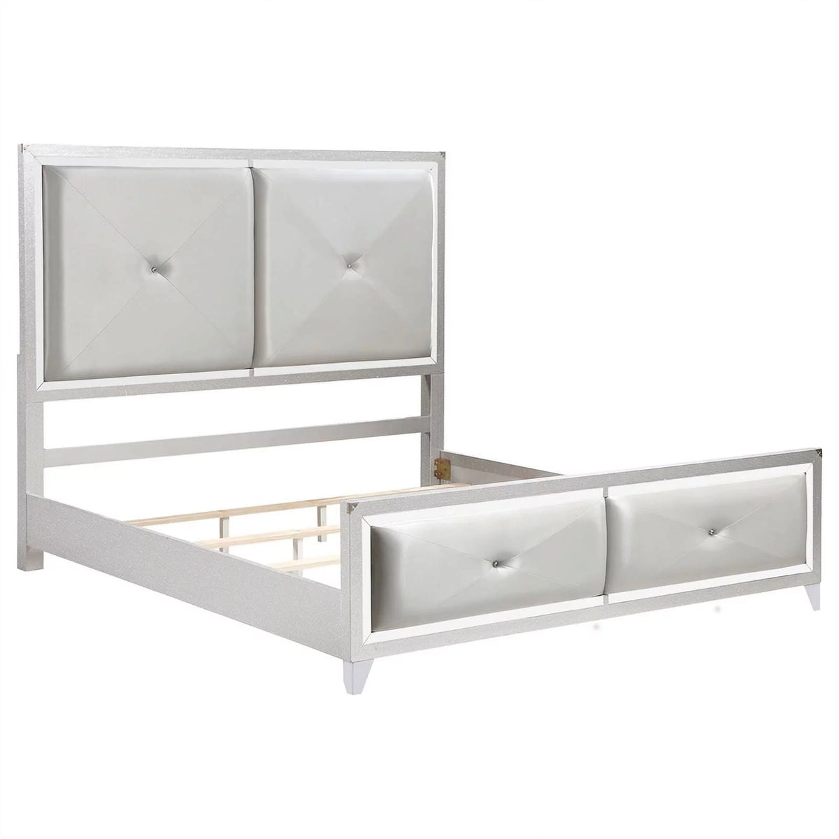 4-piece Modern Wood Tufted Eastern King Bedroom Set Z241