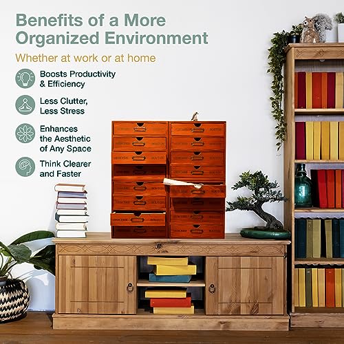 16 Drawer Wooden Storage Box R55291