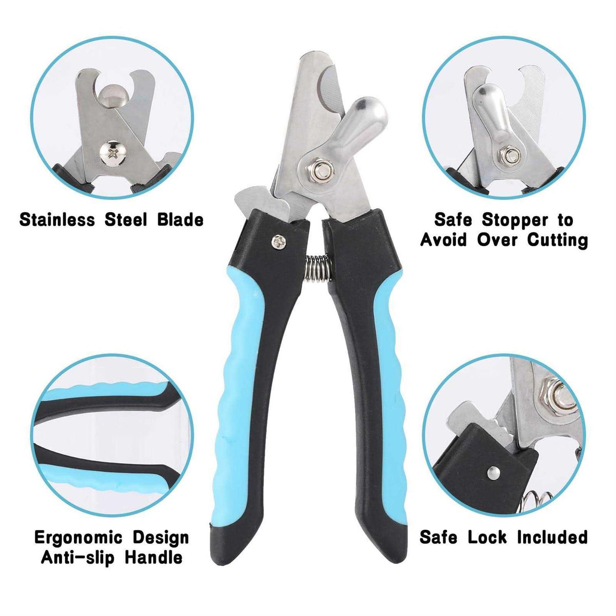 2 Pack Pet Nail Trimmer Clipper Set with 2 Nail Files D79675