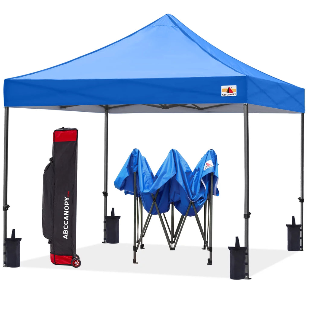 10 ft x 10 ft White Metal Pop-Up Canopy Tent with Walls G3508