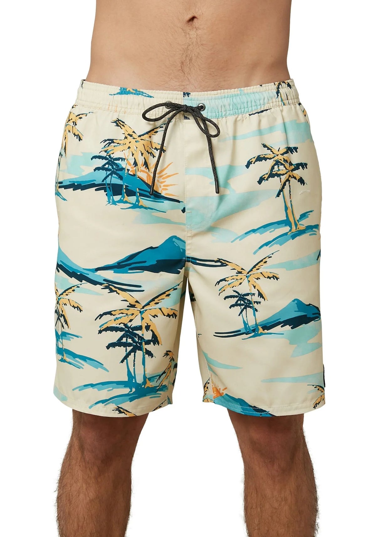 Bone Palm Trees Board Shorts Q527