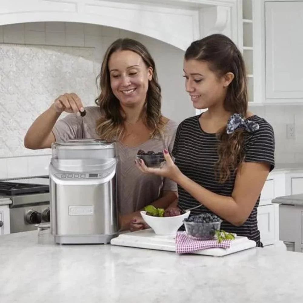 2QT Ice Cream Maker with LCD Screen Stainless Steel G735