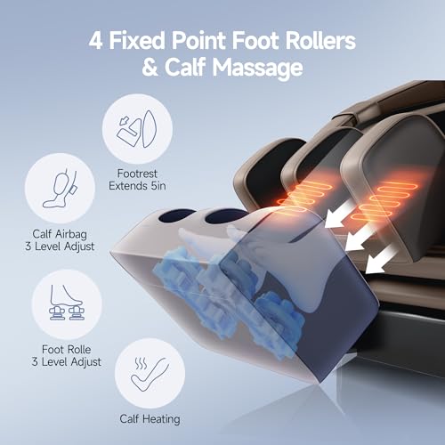 Black and Gray Full Body Zero Gravity Shiatsu Massage Recliner T868
